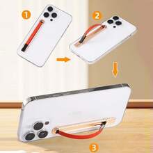 通用金属手机指环支架弹性手带腕带带支架360°旋转手机握把防摔支架 - 霧霾藍 - 查看 4