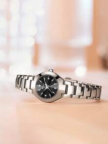 BIDEN 1件装女士腕表 商务休闲石英表 个性化独特时尚高端大气防水女士腕表 - 銀色 - 查看 5