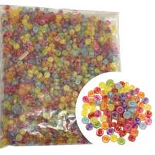 1550 Piezas Separador abecedario acrílico luneta letra para bisutería y manualidades cuencas abalorios - abecedario doble neon - Ver 1