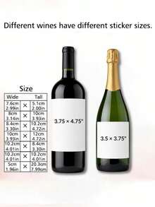 Customizable Wine Bottle Label Stickers - Personalized Gifts Suitable For Couples, Birthdays, Anniversaries, Weddings - Applicable To Wine, Prosecco And Champagne Bottles - Multicolor - View 5