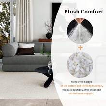 MERAX L-Shaped Modular Sofa Bed In Corduroy Fabric, Ideal For Living Rooms And Apartments, Gray - 灰色的 - 查看 7