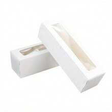 30pcs Folden Boxes With Clear Window, Paper Party Favor Boxes, Rectangle Wrap Box, Flip-Top Display Box, Storage Box, Packaging Box For DIY, Party, Birthday, Holiday, Wedding, Jewelry Making Display & Packaging Supplies - as shown - View 2