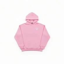 Y2K American High Street Streetwear Brand Gothic Hip-Hop Style Pullover Sweatshirt, Letter Print Men's And Women's Hoodie - 粉色 - 查看 7