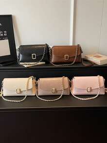 时尚百搭复古通勤女式单肩斜挎包 - 彩色 - 查看 2