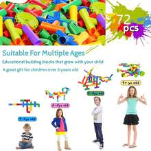 40Pcs Water Pipe Building Blocks, STEM Learning Educational Toys, DIY Interlocking Construction Bricks For Toddlers Kids Ages 3+, Ideal Birthday Gift For Boys Girls - 彩色 - 查看 4