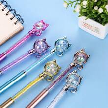 1/6 Set Student Reward Gifts, Including Office Signature Ballpoint Pen, Creative Cartoon Cat Diamond Figurine, Cute Ballpoint Pen, Valentine's Day Gift And Back To School Gift - 6 Random Balls - View 8