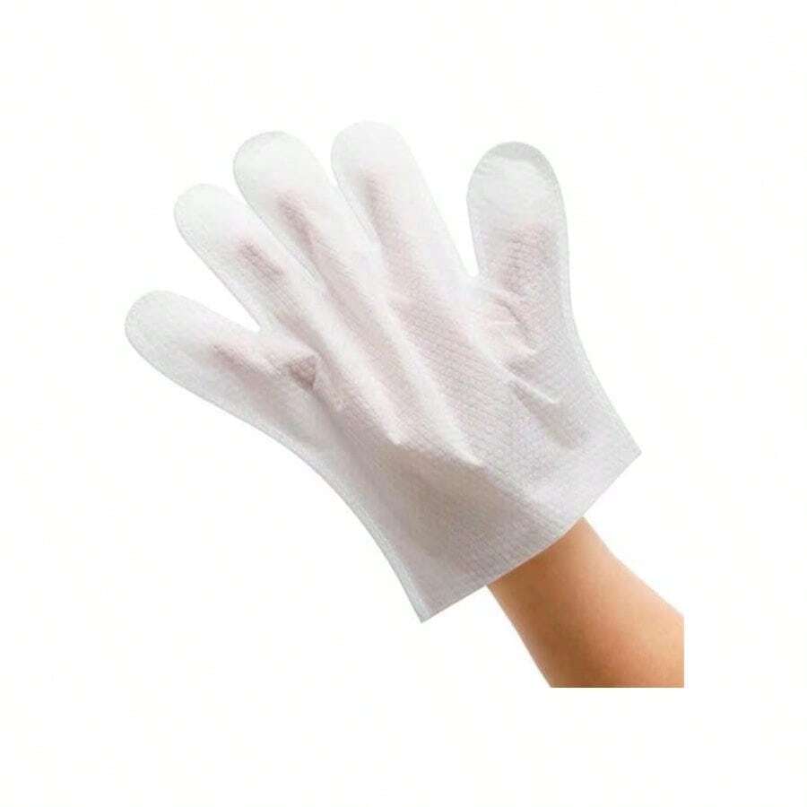 25Pcs Disposable Wet Wipes Unscented Premoistened Hypoallergenic Body Cleansing Wipes Adults, Camping, Travel, Gym Elderly Care Glove - Shaped - 1盒粉紅熊貓 - 查看 1