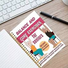 椅子瑜伽练习笔记本 | 老年人椅子瑜伽指南 | 老年人瑜伽挑战，送给亲人的理想礼物，瑜伽日志，健身记录本，5.5 x 8.3 英寸 - 彩色 - 查看 9