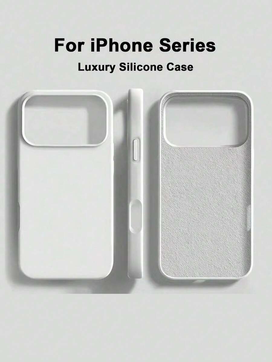液态硅胶三层全包覆软橡胶手机壳，防震保护套，带防刮超细纤维内衬，兼容 17、17 Air、17 Pro、17 Pro Max、13、11、16 Pro Max、15、14 Plus、12 - 純白 - 查看 1