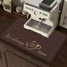 1pc Coffee Bar Mat, Kitchen Utensil Drying Mat, With "Coffee Bar" Design, Suitable For Countertop And Dining Table, Countertop Protection, Coffee Mat - Multicolor - View 3