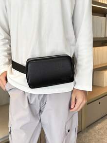 1件装男士休闲胸包/斜挎包/腰包，都市简约风格，斜挎手机袋 - 彩色 - 查看 3