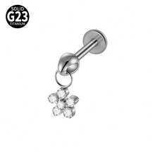 1PC G23 Titanium Marquise Zirconia Dangle Labret Lip Ring Heart/Flower Internal Thread Dangle Ear Cartilage Tragus Helix Daith Body Jewelry 16G - Như thể hiện trong hình ảnh - Xem 22