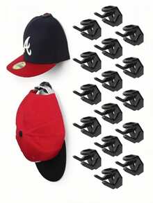 10 piezas Ganchos adhesivos para sombreros, diseño minimalista de estante para sombreros, sin necesidad de perforar, ganchos con ventosa resistente - Multicolor - Ver 2