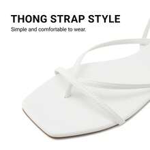 Womens Strappy Flat Sandals - Comfortable Lace Up Gladiator Dressy Sandals, Square Toe Tie Up Walking Sandal, Summer Wrap Up Vocation Sandal Mermaid Shoes - 白色 - 查看 9