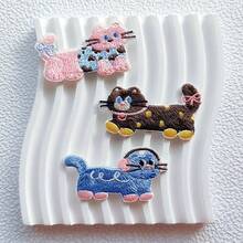 5pcs 3D Graphic Embroidered Patch Badges, Heat-Seal Design Patches For Clothing, Hats, Jackets, DIY Cartoon Dog Embroidery Patch Set, Suitable For Phone Cases, Bags And Apparel Decoration - 5-piece Pack - View 2