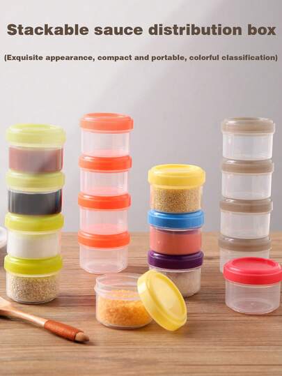4pcs/6pcs 35ml Salad Dressing Containers With Screw Lids, Plastic Sauce Condiment Containers With Covers For Lunch Box School Supplies,Back To School,Picnic,Party