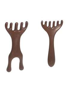 2pcs Deer Antler Comb Set | Scalp Massager And Acupressure Tool | 6-Prong Design For Head, Eye, And Face Massage | Natural Comb Helps Hair Growth, Relaxation And Stress Relief | Wellness Gift - View 9
