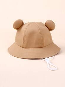 1pc Infant/Toddler/Kids Cartoon Bear Print Sun Hat, Unisex Baby/Children Bucket Hat For Spring/Summer/Autumn - 1PC - View 4