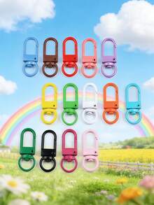 10/100pcs Colorful Metal Lobster Claw Clasp - With Swivel Trigger Hook, Keychain And DIY Accessories, Suitable For Bags, Keychains And Jewelry Making - Durable Zinc Alloy, Vibrant Colors, Easy-To-Use Design, Lobster Clasps For Jewelry Making - Multicolor - View 5