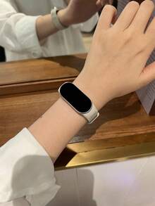 1pc Silicone Magnetic Strap, Compatible With Xiaomi Mi Band 8/9/10/NFC - Starlight - View 3