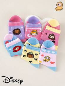 Disney 公主风儿童袜，透气吸汗，整体风格甜美可爱。时尚学生袜，适合作为派对礼物和节日礼物。 - 彩色 - 查看 5