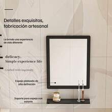 Combo Baño Completo Lavabo Moderno Con Espejo Compacto - Negro - Ver 6