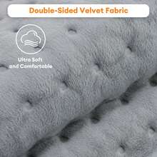 Almohadillas calefactoras eléctricas de 30x60cm para espalda, cuello, hombros, hogar, oficina, manta cálida lavable para invierno, Control de temperatura temporizado W8L8 - chufe Estadounidense 110V - Ver 7