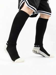 12-18 Years Old Youth Soccer 3 PiecesSet: Non-Slip Grip Mid-Calf Leg Warmers + Sports Shin Guard Sleeves + Shin Guards - Multicolor - View 5