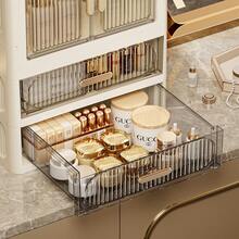 Light Luxury Double Door Drawer Organizer, Desktop Dustproof Cosmetic Storage Rack, Vanity Skincare Lipstick Storage Box - 雙開門2抽屜 - 查看 3