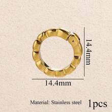 1个不锈钢竹纹圆形、心形、方形扣环连接器，可用于制作钥匙扣、项链、手链等DIY饰品，适合日常佩戴。 - 釦子 - 查看 12