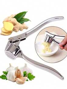 1/2件装金属蒜蓉压榨器，厨房工具，专业手动蒜蓉器，蒜姜压榨器，蔬菜切碎器/蒜蓉器和去皮器/调味香料工具/家居必备/厨房/婚礼/情人节/复活节 - 彩色 - 查看 12