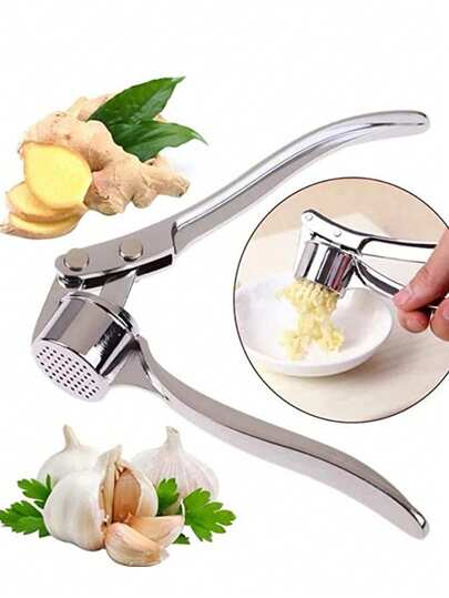 1/2件装金属蒜蓉压榨器，厨房工具，专业手动蒜蓉器，蒜姜压榨器，蔬菜切碎器/蒜蓉器和去皮器/调味香料工具/家居必备/厨房/婚礼/情人节/复活节