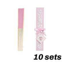 客製化 10/30/50 組竹製婚禮扇附禮盒，個性化文字扇，創意婚禮派對伴手禮竹扇，伴娘禮品套組 - 彩色 - 查看 15