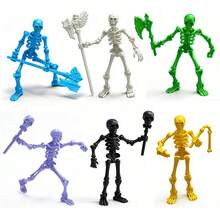 New Adjustable Skeleton Action Figure Toy Model, Comes With Weapon Accessories, Suitable For Collection, Desktop Decor, Birthday & Back To School Gift - Multicolor - View 1