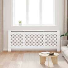 vidaXL MDF Radiator Cover  80.7" - White - View 4