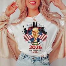 World Cup 2026 T-Shirts For Various Countries, FIFWorld Cup 2026 Shirt, Football Fan Tee, World Cup 2026, FIFASoccer Tee - 白色 - 查看 1