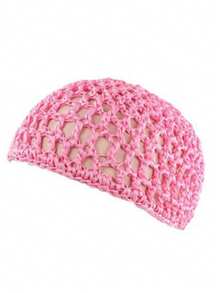4pcs Hair Net Set, Sleeping Net Cap, Black Mesh Cap, Crochet Wave Chef Hat, Fluffy Bun Cover, Suitable For Women, Dancers, Sleep Cap - Multicolor - View 12