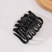 3 Paquetes/1 Paquete, Pasador de cabello de bandeja para mujer, Material de PC, Resistente a la caída, Garra grande, Adecuado para volumen de cabello, Diario, Hogar, Accesorios para el cabello tipo garra, Pinzas de moda, Pinzas de cabello elegantes, Pinzas para el cabello de mujer - Multicolor - Ver 6