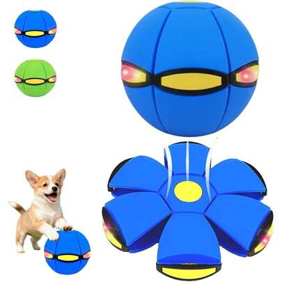 弹性球宠物玩具，可变形球玩具，吸引狗狗注意力，促进互动和跳跃，适合室内外敏捷训练