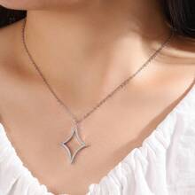 1pc Fashionable Elegant Luxury Low-Key Minimalist French Style Necklace, Niche Minimalist Jewelry Set, Suitable For Women's Daily Commute, Party, Date, Street Celebration, Valentine's Day, Carnival - Multicolor - View 2