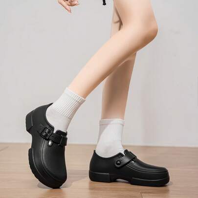 黑色厨师鞋，耐油工作鞋，防臭厨房鞋，防滑鞋，适用于餐厅、酒店、食品工厂，男女通用白色