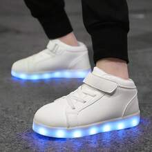 Giày phát sáng thời trang Xuân Thu, Giày thể thao LED cá tính, Giày chạy bộ phát sáng ban đêm, Giày thể thao ngoài trời cho thanh thiếu niên, Quà tặng chất lượng cao cho người trẻ tuổi, Quà sinh nhật cho thiếu niên. Chất liệu: - trắng - Xem 6