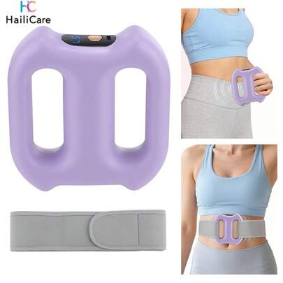 Hailicare 5-Level Intensity 3-Mode Vibrating Massage Gun, 15-Min Timer, Rechargeable Handheld Muscle Massager With Strap, Purple