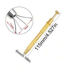 1 pieza Herramienta de agarre de bola de perforación, Pinza de joyería de 4 garras Soporte de bola de perforación Herramienta de recogida de perlas de acero inoxidable - Plata Gris - Ver 4