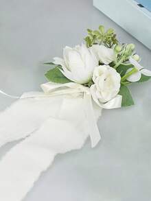 2 chiếc vòng hoa sen xanh đeo tay và cài áo chú rể, vòng hoa hoa giả đeo tay, vòng hoa đeo tay dự tiệc, phụ kiện cài áo chú rể cho nam giới, trang trí dạ hội. - Nhiều màu - Xem 19