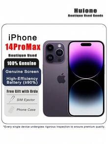 Apple 二手蘋果 iPhone 14 Pro Max 優質二手蘋果 iPhone智慧型手機雙卡 5G，95% 新，原廠螢幕和高效電池（≥90%） - 多色 - 查看 16