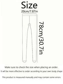 1pc Plus Size Black Ankle Length Leggings, High Stretch - Black - View 3