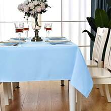 Mantel rectangular para beb azul claro impermeable resistente a las manchas sin arrugas de 210GSM polister lavable para mesa mantel para fiesta banquete interior y exterior - RectangularDecoración de cuarto, Muebles, Herramientas para hombre, Muebles para cuarto - [AUTOMÓVIL CLUB BRITÁNICO - Ver 6