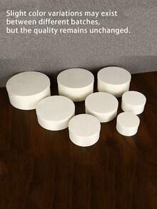 4个圆形礼盒，鲜花盒，礼品包装盒，适用于教师节、母亲节、父亲节、情人节、圣诞节（不同批次之间可能存在轻微色差，但质量不变） - 白色 - 查看 3