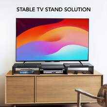 PERLECARE Dual Monitor Stand For 2 Monitors, Monitor Stand For Desk, Adjustable Computer Monitor Stand With 2 Slot, Multifunctional Desktop Organizer Stand For Laptop, PC, Computer, Printer - 查看 7